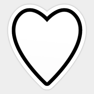 White Love Heart Sticker